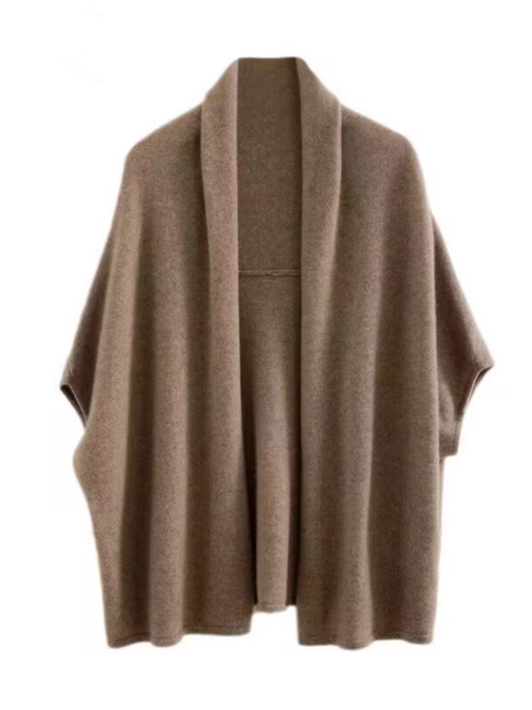 Wool Coat Peacoat - Cárdigan de Cachemira con Mangas Murciélago