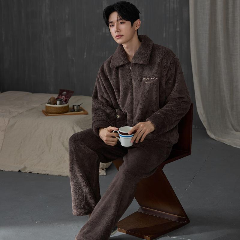 Conjunto de pijamas gruesos pa - Flannel Shirt Lined reseña y precio