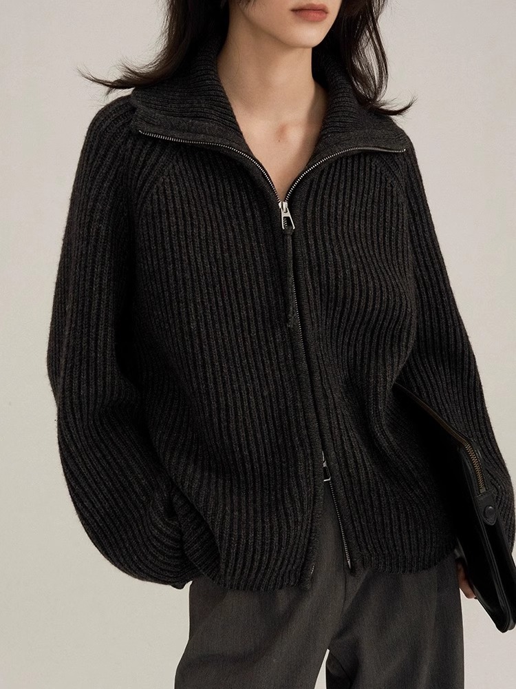 Cárdigan de Cachemira con dobl - Wool Coat Peacoat reseña y precio