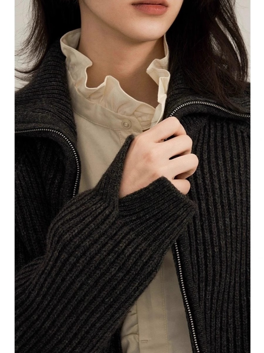 Cárdigan de Cachemira con dobl - Wool Coat Peacoat reseña y precio