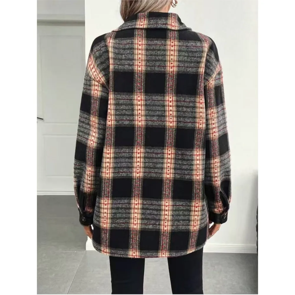 Abrigo de manga larga a cuadro - Flannel Shirt Lined reseña y precio