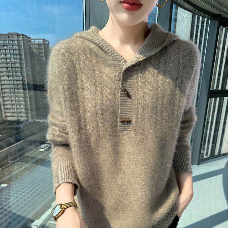 100% suéter con capucha de pun - Wool Coat Peacoat reseña y precio