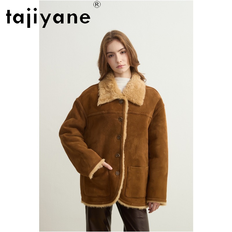 TAJIYANE Abrigo de Piel de Ove - Wool Coat Peacoat reseña y precio