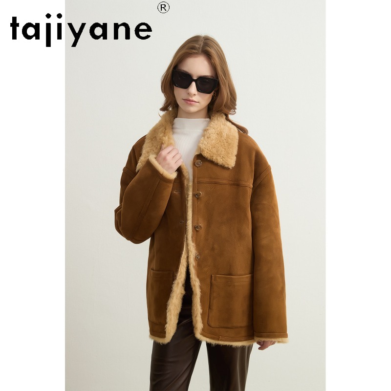 TAJIYANE Abrigo de Piel de Ove - Wool Coat Peacoat reseña y precio